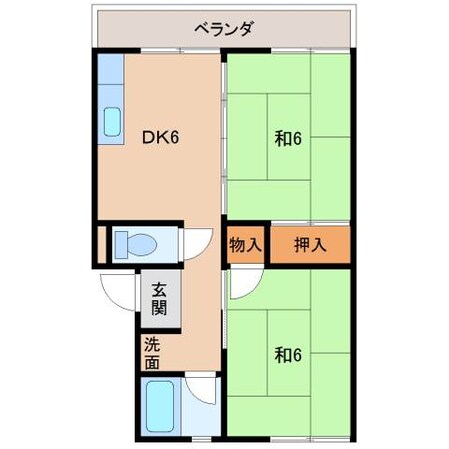 第２矢田マンションの物件間取画像